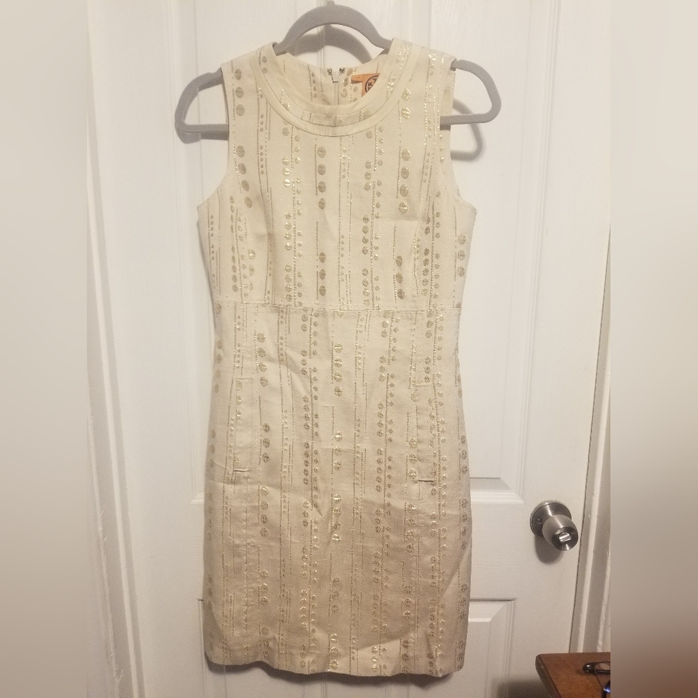 Tory Burch Midi Dress Embroided Size 2 - Picture 2 of 16